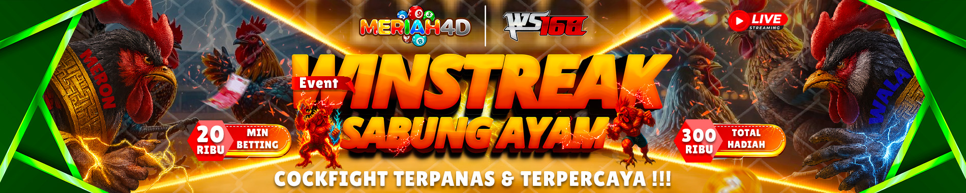 BANNER SABUNG AYAM MERIAH4D
